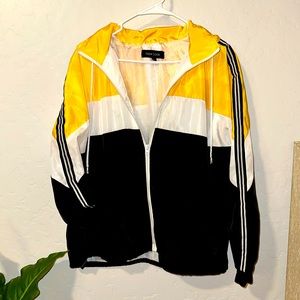 🔥 3/15 SALE 🔥 New Look Striped Windbreaker Jacket w/ Zipper & Hood